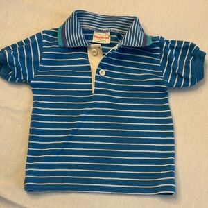 90’s Healthtex Navy and White Striped Kids Polo